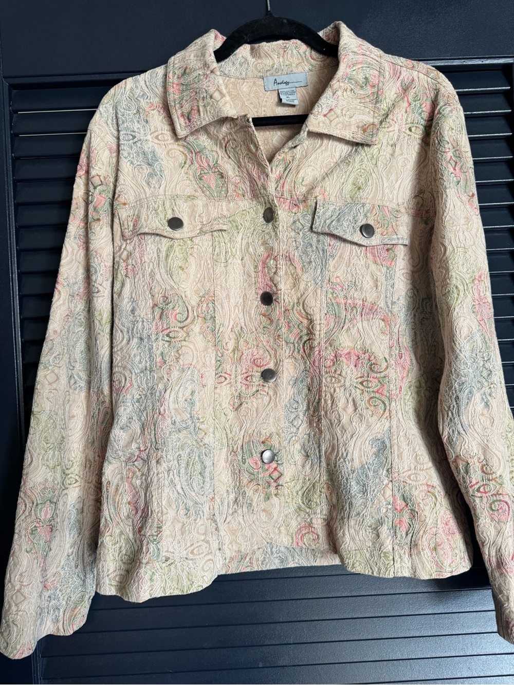 Anthology Cream Paisley Jacquard Trucker Jacket XL